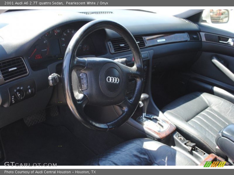 Pearlescent White / Onyx 2001 Audi A6 2.7T quattro Sedan