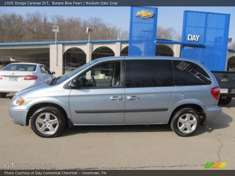 Butane Blue Pearl / Medium Slate Gray 2005 Dodge Caravan SXT