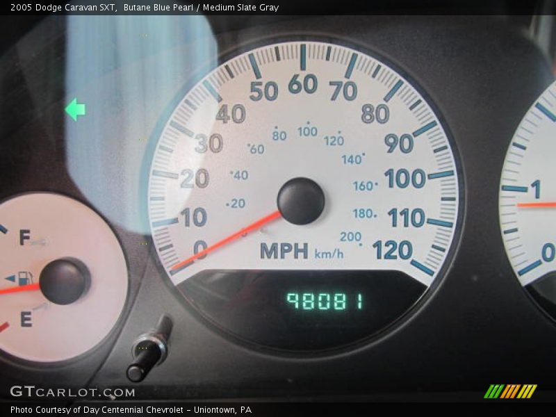 Butane Blue Pearl / Medium Slate Gray 2005 Dodge Caravan SXT