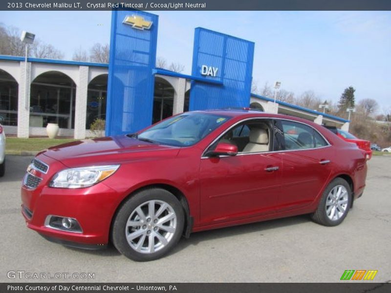 Crystal Red Tintcoat / Cocoa/Light Neutral 2013 Chevrolet Malibu LT