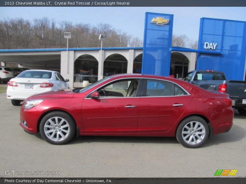 Crystal Red Tintcoat / Cocoa/Light Neutral 2013 Chevrolet Malibu LT