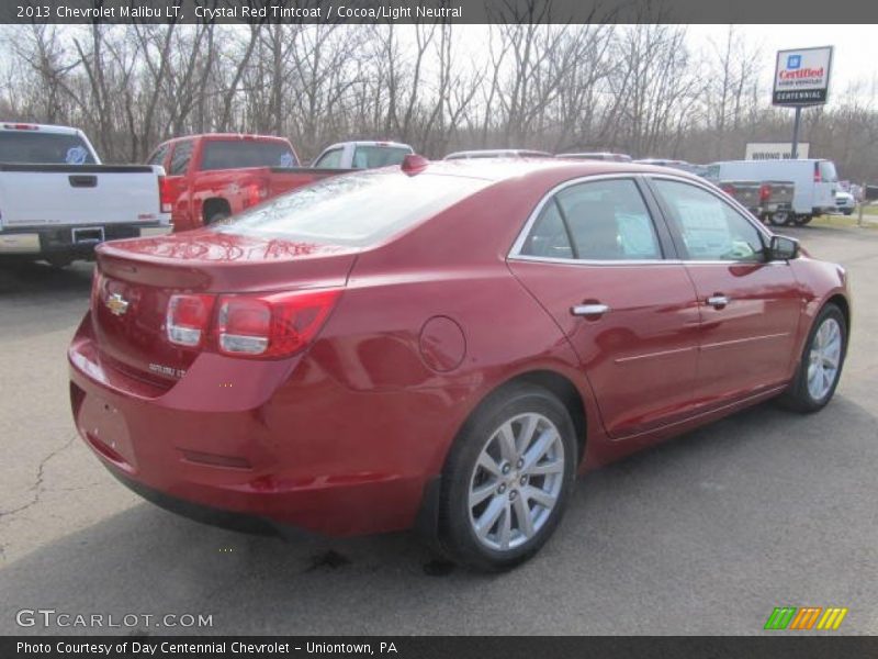 Crystal Red Tintcoat / Cocoa/Light Neutral 2013 Chevrolet Malibu LT