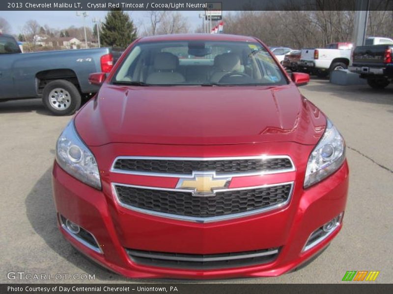 Crystal Red Tintcoat / Cocoa/Light Neutral 2013 Chevrolet Malibu LT