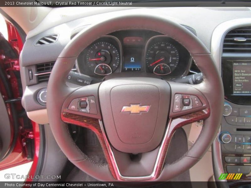 Crystal Red Tintcoat / Cocoa/Light Neutral 2013 Chevrolet Malibu LT