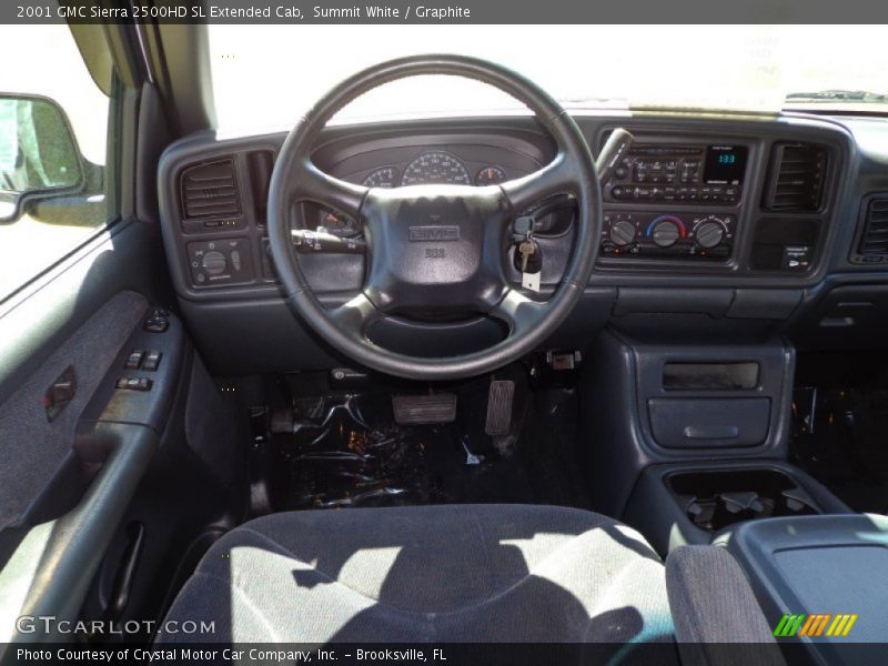 Summit White / Graphite 2001 GMC Sierra 2500HD SL Extended Cab