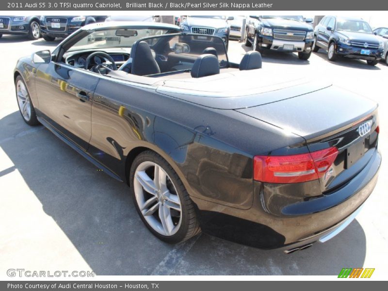 Brilliant Black / Black/Pearl Silver Silk Nappa Leather 2011 Audi S5 3.0 TFSI quattro Cabriolet