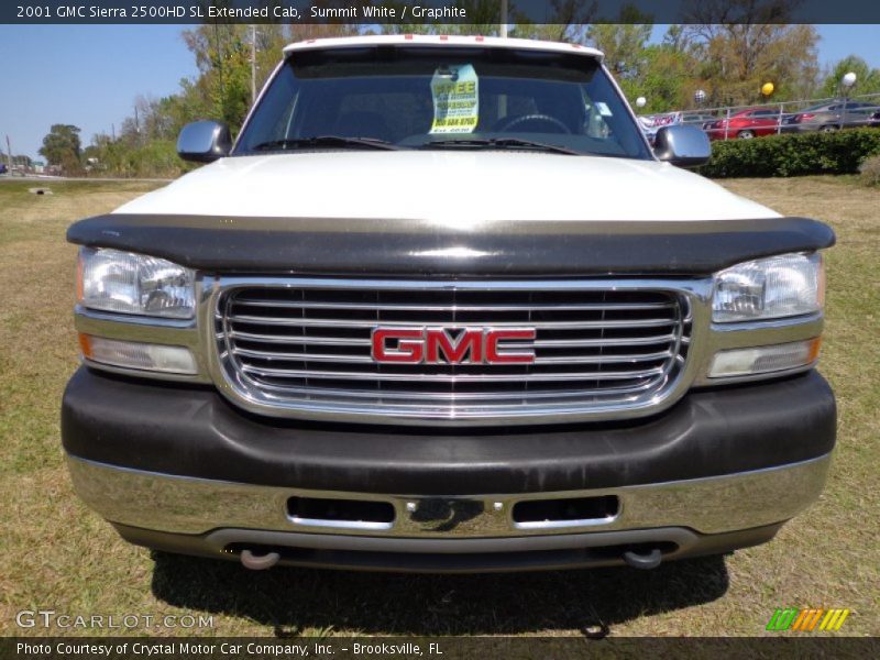 Summit White / Graphite 2001 GMC Sierra 2500HD SL Extended Cab