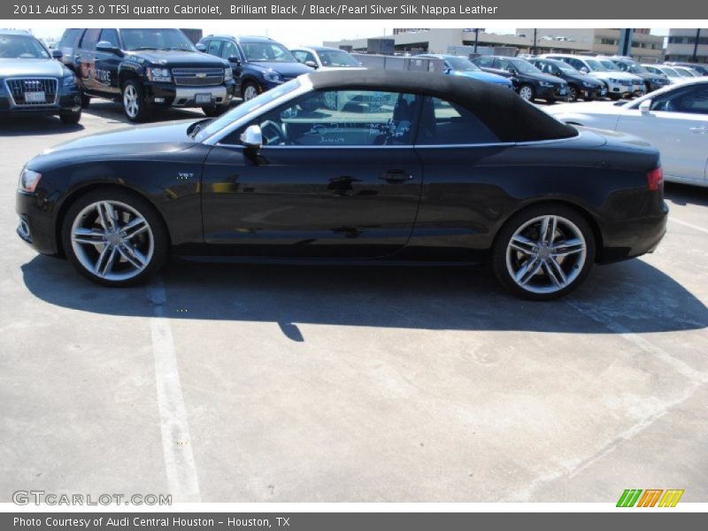 Brilliant Black / Black/Pearl Silver Silk Nappa Leather 2011 Audi S5 3.0 TFSI quattro Cabriolet