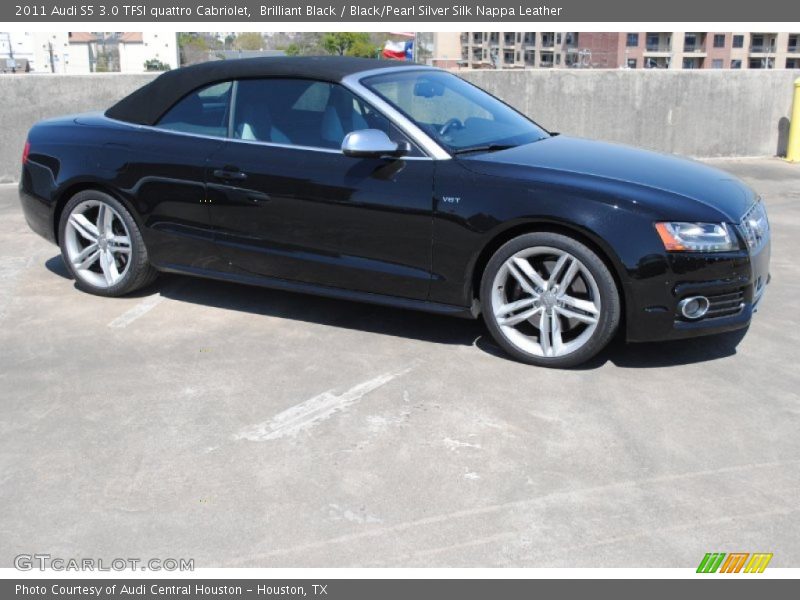 Brilliant Black / Black/Pearl Silver Silk Nappa Leather 2011 Audi S5 3.0 TFSI quattro Cabriolet