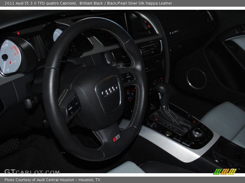 Brilliant Black / Black/Pearl Silver Silk Nappa Leather 2011 Audi S5 3.0 TFSI quattro Cabriolet