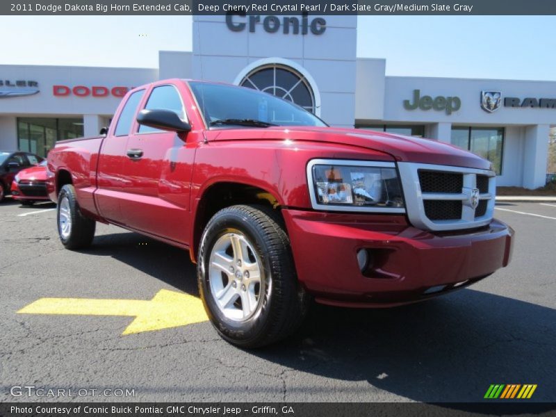 Deep Cherry Red Crystal Pearl / Dark Slate Gray/Medium Slate Gray 2011 Dodge Dakota Big Horn Extended Cab