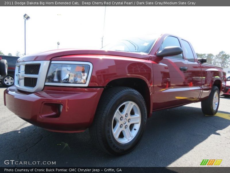Deep Cherry Red Crystal Pearl / Dark Slate Gray/Medium Slate Gray 2011 Dodge Dakota Big Horn Extended Cab
