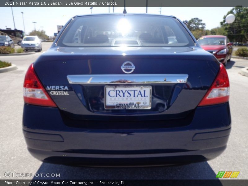 Blue Onyx Metallic / Charcoal 2011 Nissan Versa 1.8 S Sedan