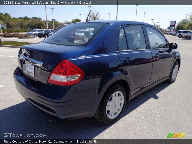 Blue Onyx Metallic / Charcoal 2011 Nissan Versa 1.8 S Sedan