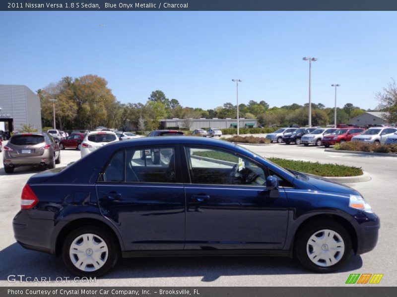 Blue Onyx Metallic / Charcoal 2011 Nissan Versa 1.8 S Sedan
