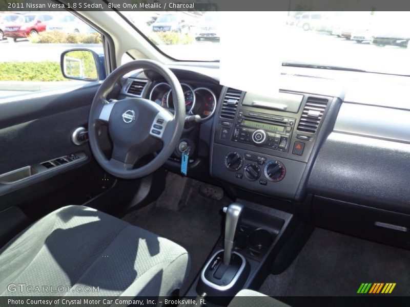 Blue Onyx Metallic / Charcoal 2011 Nissan Versa 1.8 S Sedan