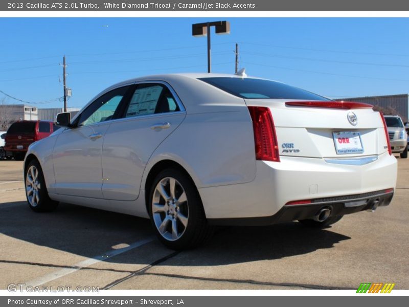 White Diamond Tricoat / Caramel/Jet Black Accents 2013 Cadillac ATS 2.0L Turbo