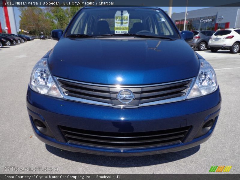 Blue Onyx Metallic / Charcoal 2011 Nissan Versa 1.8 S Sedan