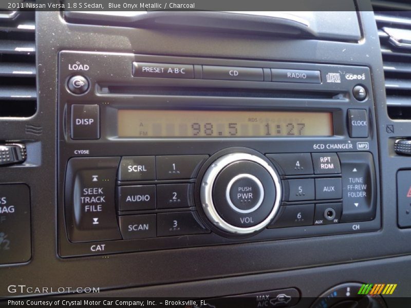 Blue Onyx Metallic / Charcoal 2011 Nissan Versa 1.8 S Sedan