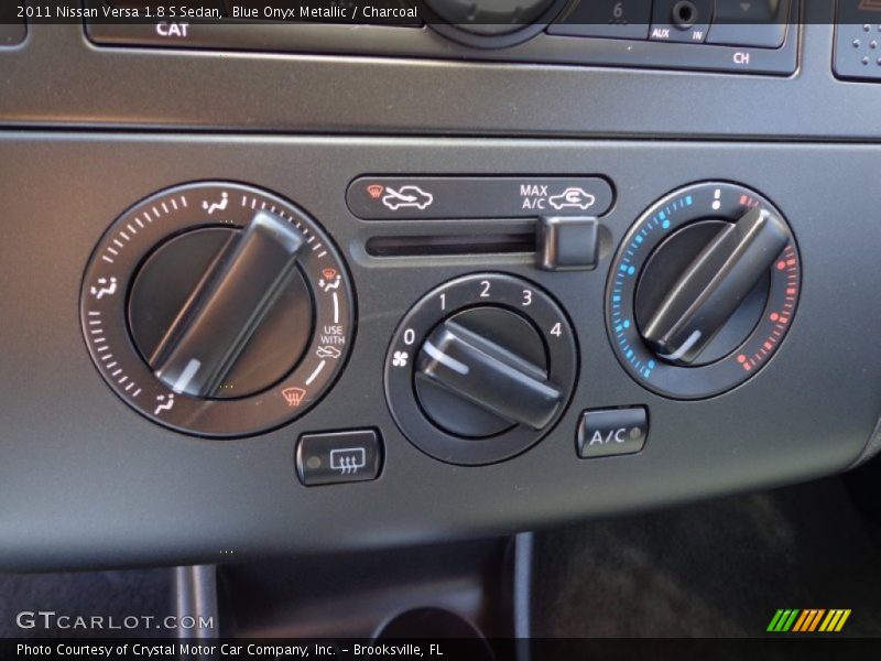 Blue Onyx Metallic / Charcoal 2011 Nissan Versa 1.8 S Sedan