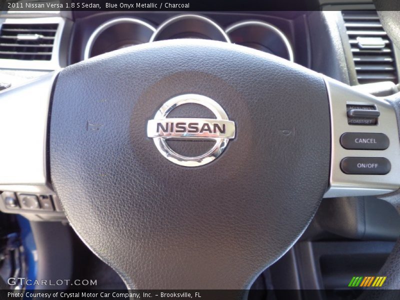 Blue Onyx Metallic / Charcoal 2011 Nissan Versa 1.8 S Sedan