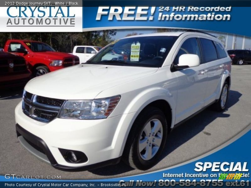 White / Black 2012 Dodge Journey SXT