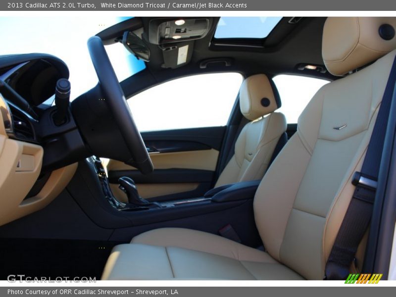 White Diamond Tricoat / Caramel/Jet Black Accents 2013 Cadillac ATS 2.0L Turbo