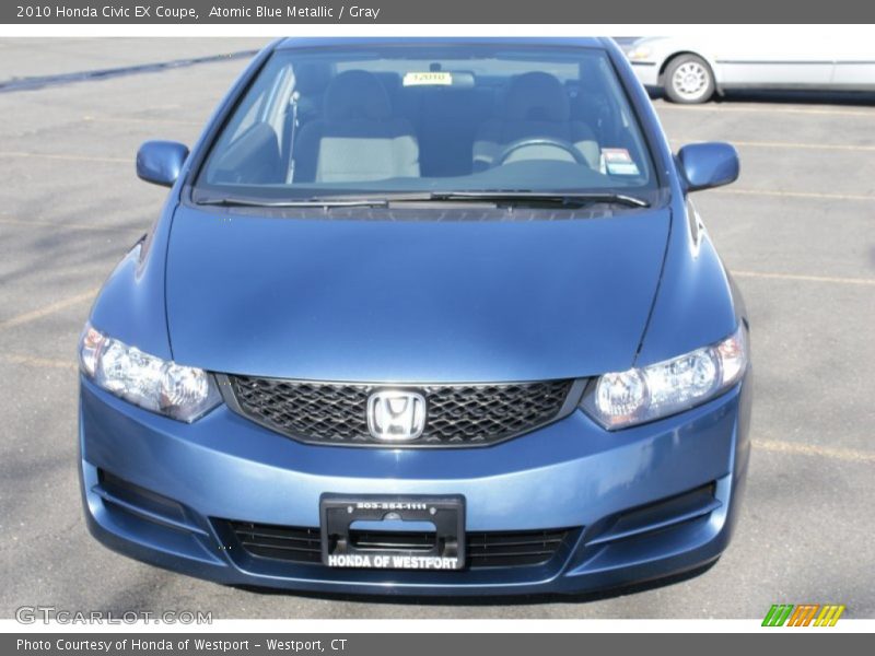 Atomic Blue Metallic / Gray 2010 Honda Civic EX Coupe