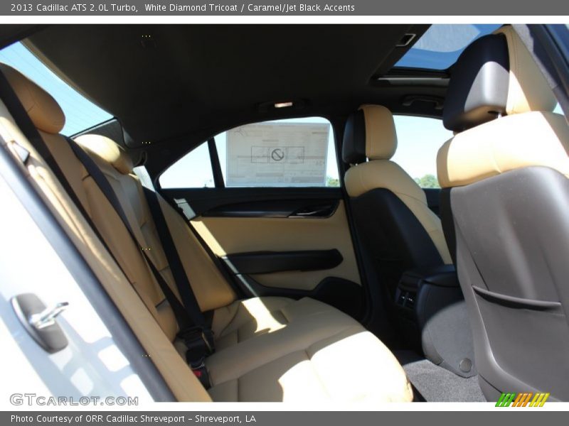 White Diamond Tricoat / Caramel/Jet Black Accents 2013 Cadillac ATS 2.0L Turbo