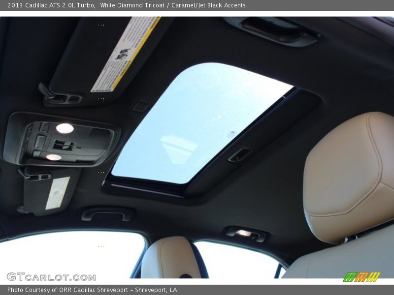 White Diamond Tricoat / Caramel/Jet Black Accents 2013 Cadillac ATS 2.0L Turbo