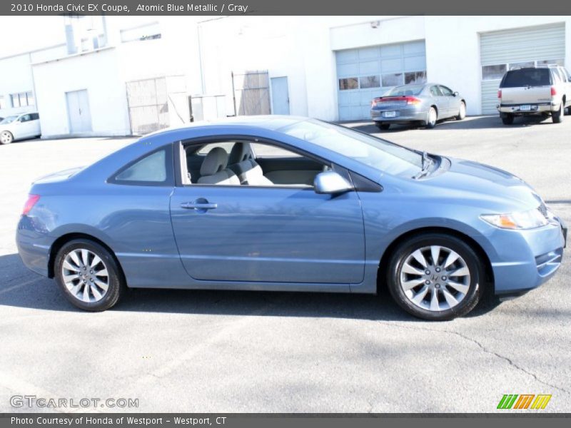 Atomic Blue Metallic / Gray 2010 Honda Civic EX Coupe