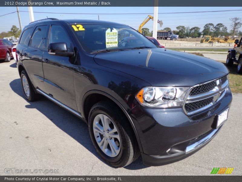 Maximum Steel Metallic / Black 2012 Dodge Durango Crew