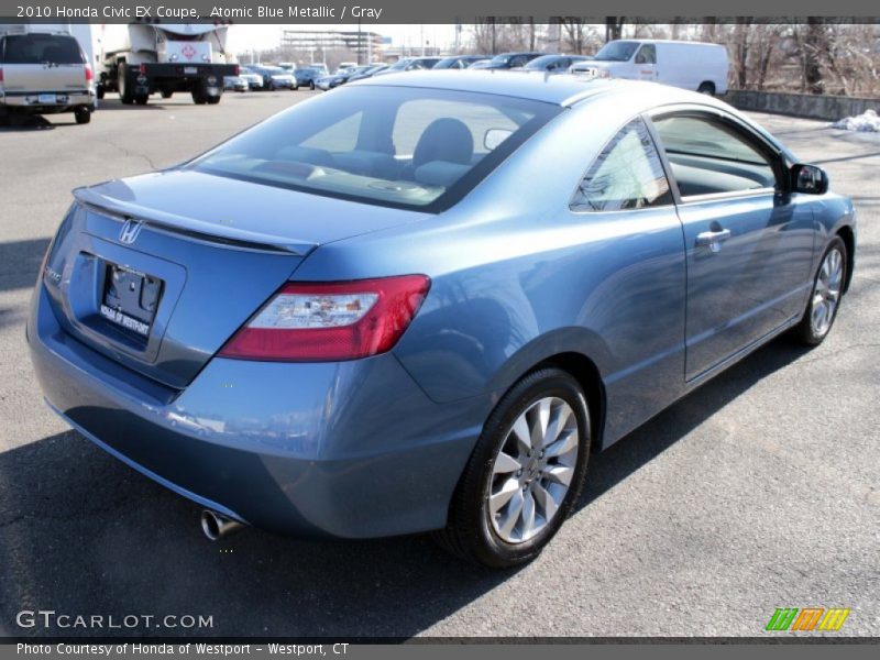 Atomic Blue Metallic / Gray 2010 Honda Civic EX Coupe