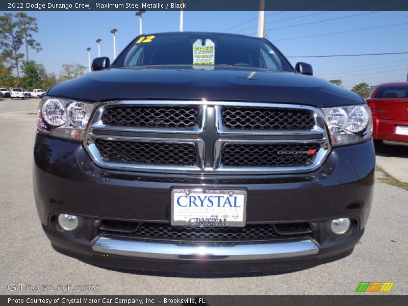 Maximum Steel Metallic / Black 2012 Dodge Durango Crew