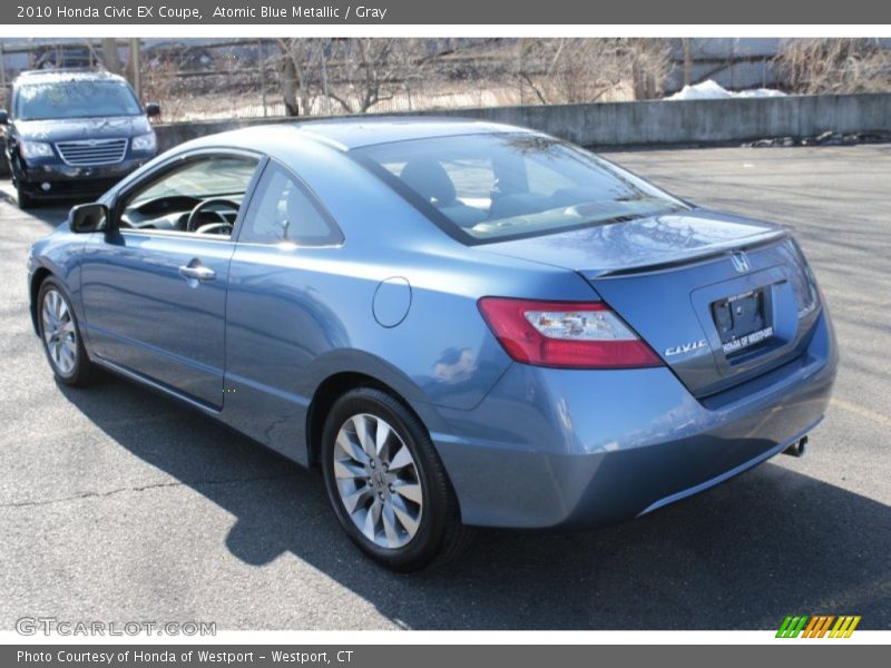 Atomic Blue Metallic / Gray 2010 Honda Civic EX Coupe