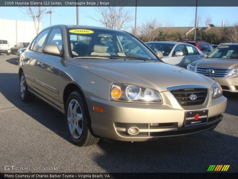 Champagne Beige / Beige 2006 Hyundai Elantra GLS Sedan