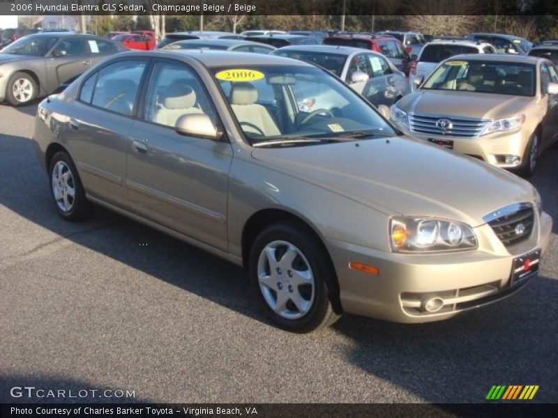 Champagne Beige / Beige 2006 Hyundai Elantra GLS Sedan