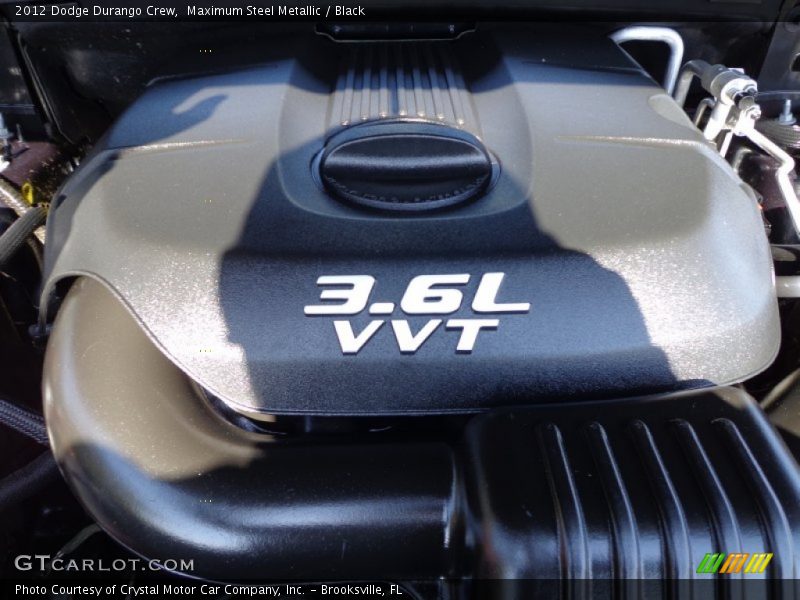 Maximum Steel Metallic / Black 2012 Dodge Durango Crew