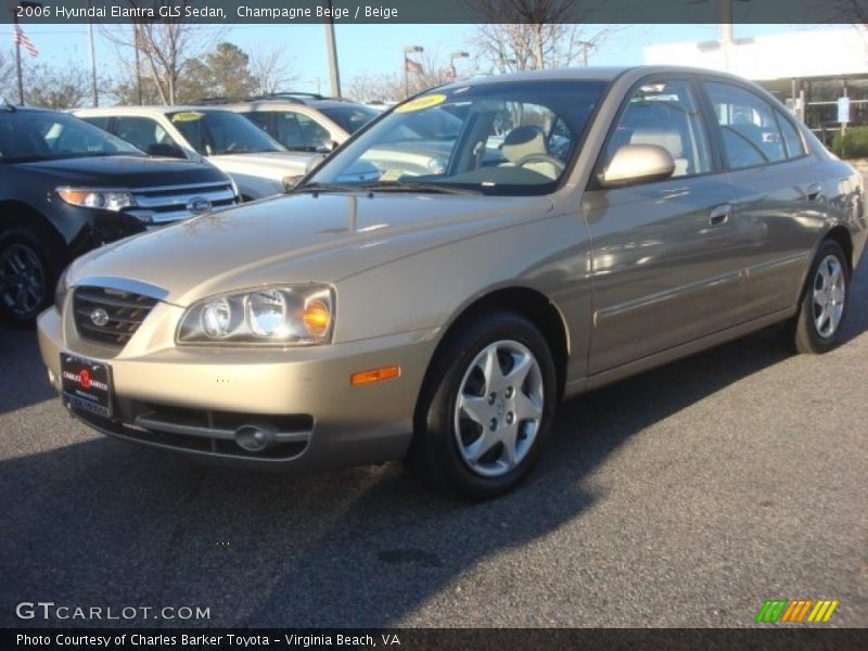 Champagne Beige / Beige 2006 Hyundai Elantra GLS Sedan