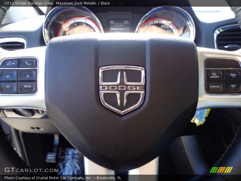 Maximum Steel Metallic / Black 2012 Dodge Durango Crew