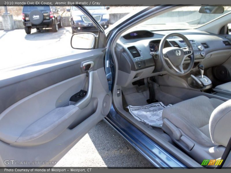 Atomic Blue Metallic / Gray 2010 Honda Civic EX Coupe