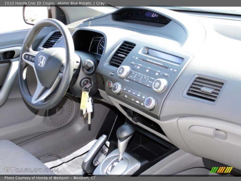 Atomic Blue Metallic / Gray 2010 Honda Civic EX Coupe
