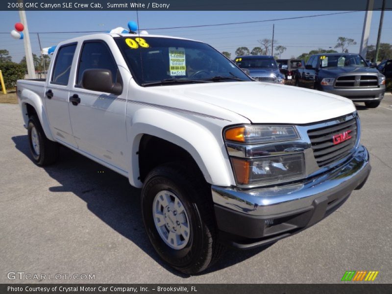 Summit White / Ebony 2008 GMC Canyon SLE Crew Cab