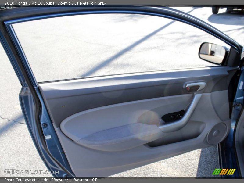 Atomic Blue Metallic / Gray 2010 Honda Civic EX Coupe