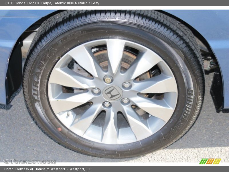 Atomic Blue Metallic / Gray 2010 Honda Civic EX Coupe