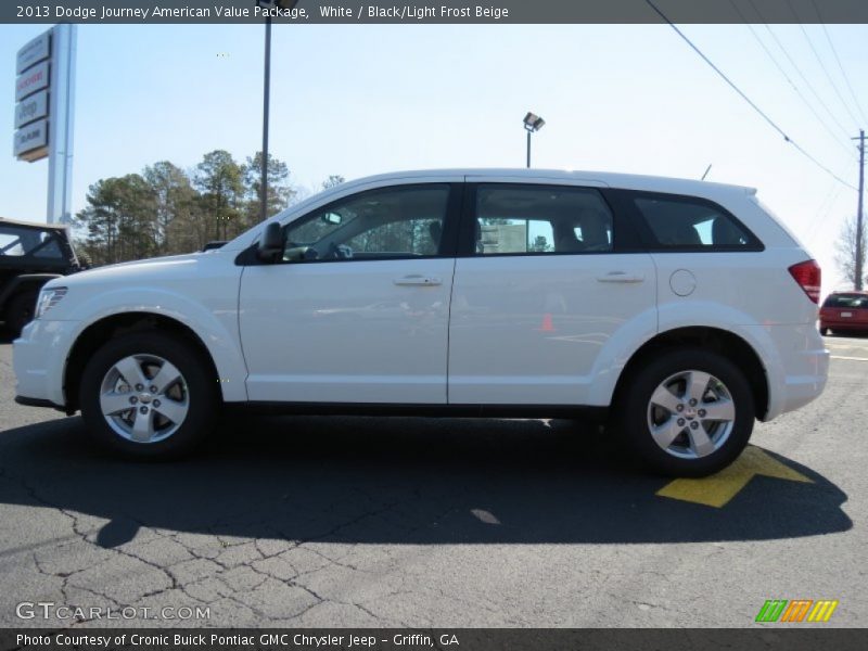 White / Black/Light Frost Beige 2013 Dodge Journey American Value Package