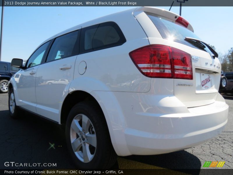 White / Black/Light Frost Beige 2013 Dodge Journey American Value Package