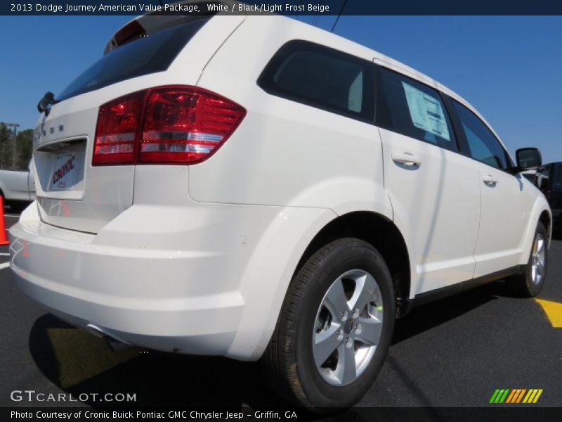 White / Black/Light Frost Beige 2013 Dodge Journey American Value Package