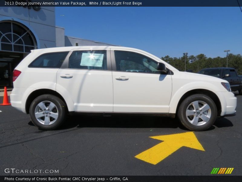White / Black/Light Frost Beige 2013 Dodge Journey American Value Package