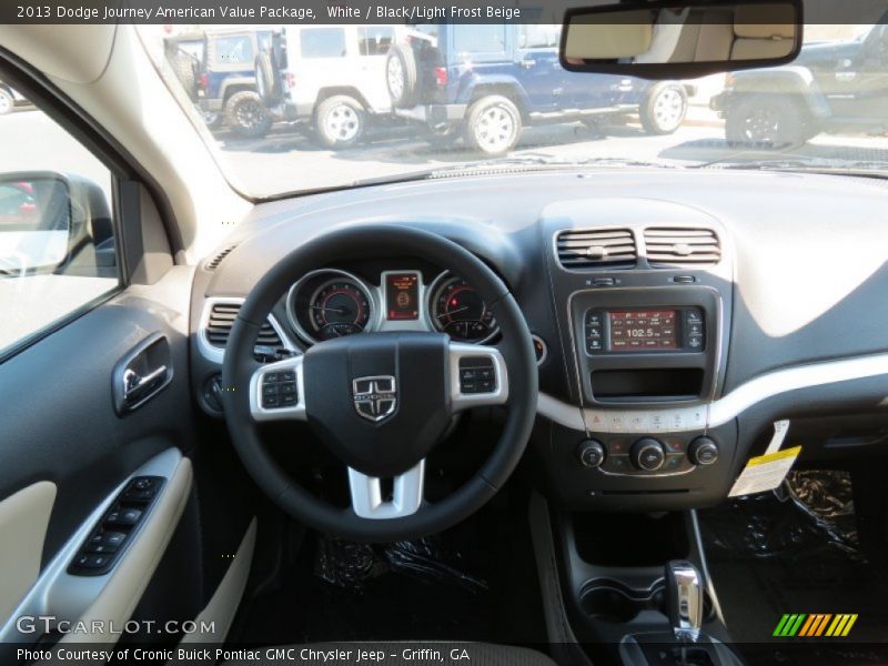 White / Black/Light Frost Beige 2013 Dodge Journey American Value Package